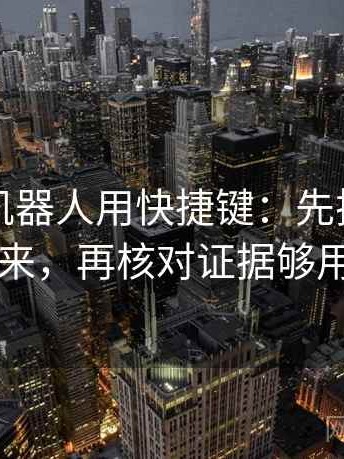 读爱看机器人用快捷键：先把主语写出来，再核对证据够用吗