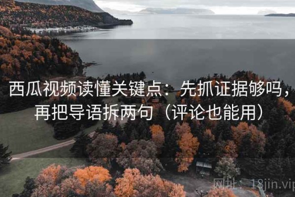 西瓜视频读懂关键点：先抓证据够吗，再把导语拆两句（评论也能用）