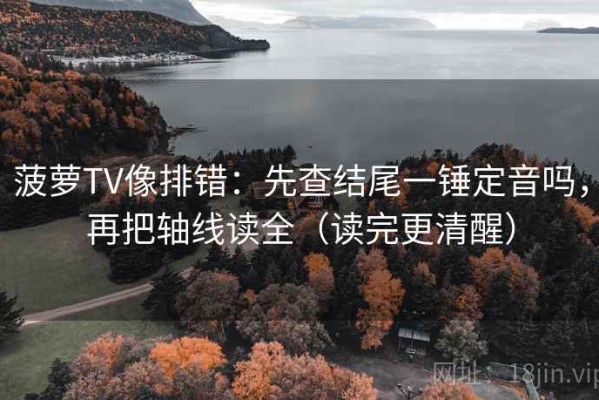 菠萝TV像排错：先查结尾一锤定音吗，再把轴线读全（读完更清醒）