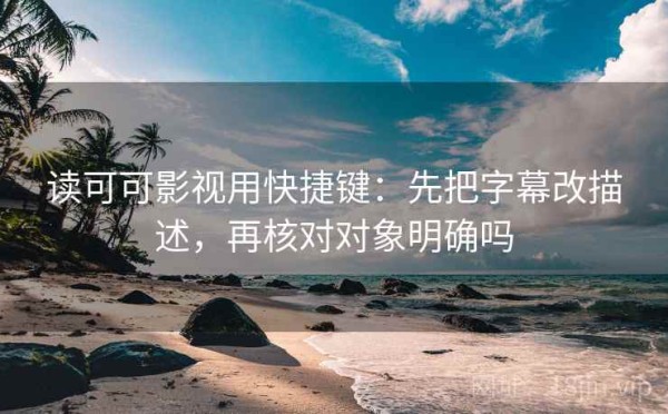 读可可影视用快捷键：先把字幕改描述，再核对对象明确吗